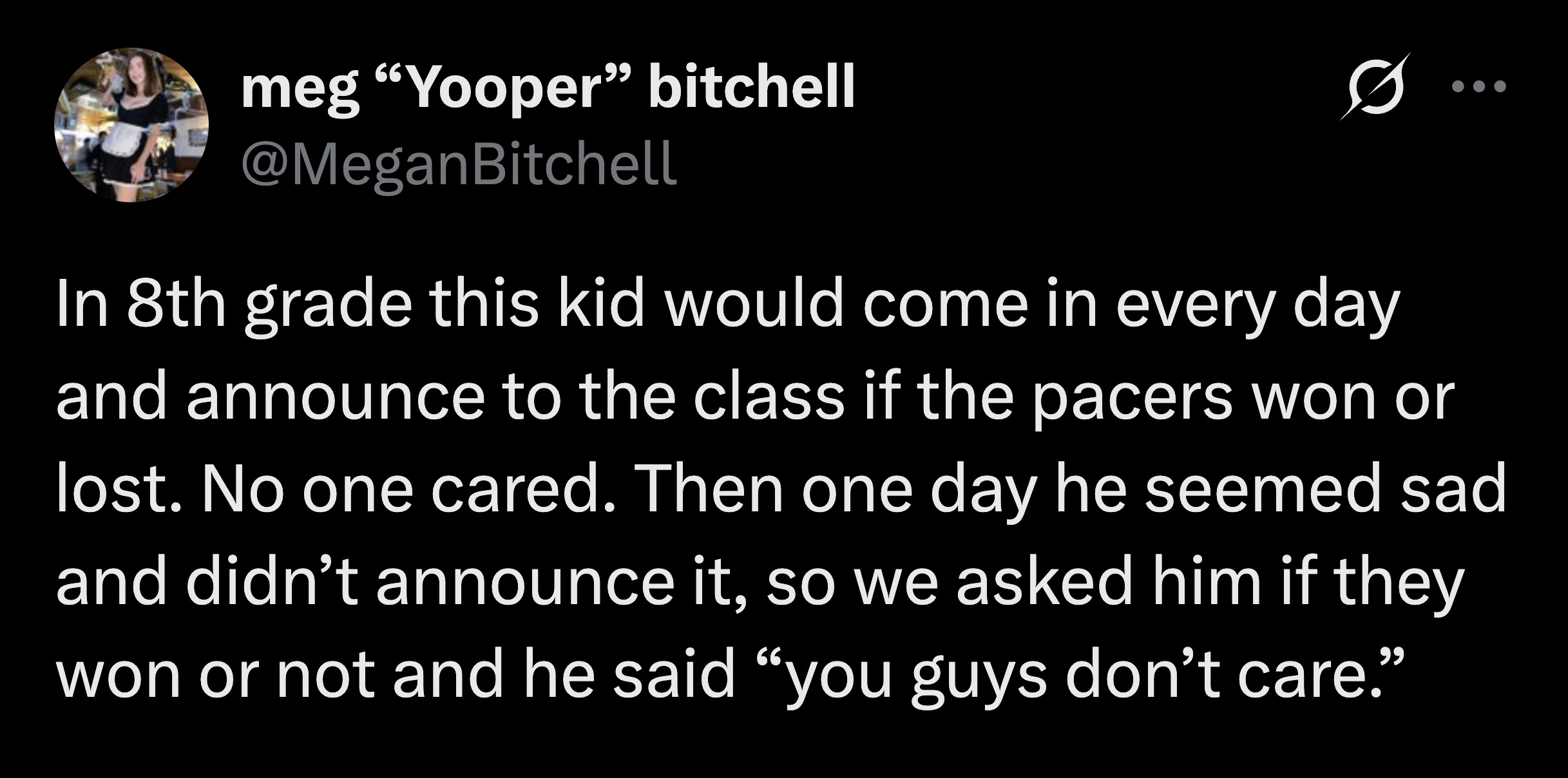 A genuinely sad tale